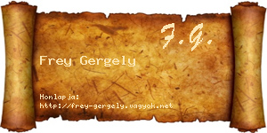 Frey Gergely névjegykártya
